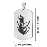 Stainless Steel Ninja Warrior Champion Dog Tag Keychain - Comfort Zone Studios