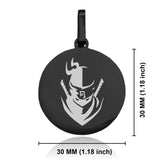 Stainless Steel Ninja Warrior Champion Round Medallion Pendant