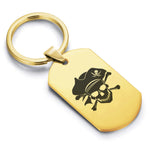 Stainless Steel Pirate Warrior Champion Dog Tag Keychain - Comfort Zone Studios