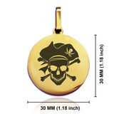 Stainless Steel Pirate Warrior Champion Round Medallion Keychain