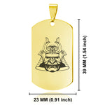 Stainless Steel Samurai Warrior Champion Dog Tag Keychain - Comfort Zone Studios