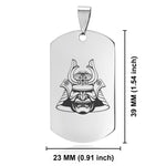 Stainless Steel Samurai Warrior Champion Dog Tag Keychain - Comfort Zone Studios