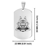 Stainless Steel Samurai Warrior Champion Dog Tag Keychain - Comfort Zone Studios