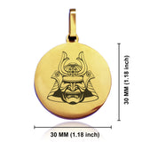 Stainless Steel Samurai Warrior Champion Round Medallion Keychain