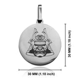 Stainless Steel Samurai Warrior Champion Round Medallion Keychain