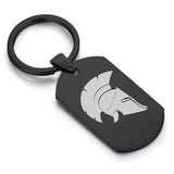 Stainless Steel Spartan Warrior Champion Dog Tag Keychain - Comfort Zone Studios