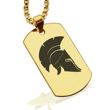 Stainless Steel Spartan Warrior Champion Dog Tag Pendant - Comfort Zone Studios