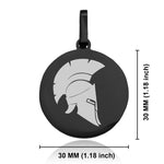 Stainless Steel Spartan Warrior Champion Round Medallion Keychain