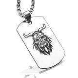 Stainless Steel Viking Warrior Champion Dog Tag Pendant - Comfort Zone Studios