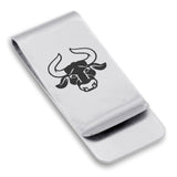 Stainless Steel Taurus Zodiac (Bull) Classic Slim Money Clip