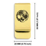 Stainless Steel Gemini Zodiac (Twins) Classic Slim Money Clip