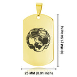 Stainless Steel Gemini Zodiac (Twins) Dog Tag Pendant - Comfort Zone Studios