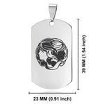 Stainless Steel Gemini Zodiac (Twins) Dog Tag Pendant - Comfort Zone Studios
