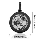 Stainless Steel Gemini Zodiac (Twins) Round Medallion Pendant