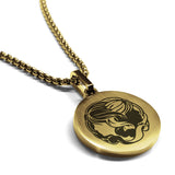 Stainless Steel Gemini Zodiac (Twins) Round Medallion Pendant
