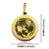 Stainless Steel Gemini Zodiac (Twins) Round Medallion Pendant