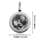 Stainless Steel Gemini Zodiac (Twins) Round Medallion Keychain