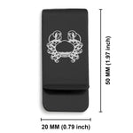 Stainless Steel Cancer Zodiac (Crab) Classic Slim Money Clip