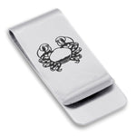 Stainless Steel Cancer Zodiac (Crab) Classic Slim Money Clip