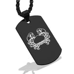 Stainless Steel Cancer Zodiac (Crab) Dog Tag Pendant - Comfort Zone Studios