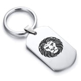 Stainless Steel Leo Zodiac (Lion) Dog Tag Keychain - Comfort Zone Studios