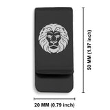 Stainless Steel Leo Zodiac (Lion) Classic Slim Money Clip