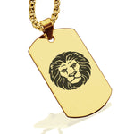 Stainless Steel Leo Zodiac (Lion) Dog Tag Pendant - Comfort Zone Studios