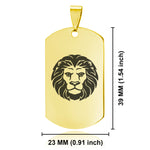 Stainless Steel Leo Zodiac (Lion) Dog Tag Pendant - Comfort Zone Studios