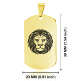Stainless Steel Leo Zodiac (Lion) Dog Tag Pendant - Comfort Zone Studios