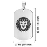 Stainless Steel Leo Zodiac (Lion) Dog Tag Pendant - Comfort Zone Studios