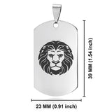 Stainless Steel Leo Zodiac (Lion) Dog Tag Pendant - Comfort Zone Studios