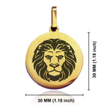 Stainless Steel Leo Zodiac (Lion) Round Medallion Pendant
