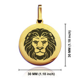 Stainless Steel Leo Zodiac (Lion) Round Medallion Pendant