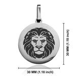 Stainless Steel Leo Zodiac (Lion) Round Medallion Keychain