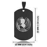 Stainless Steel Virgo Zodiac (Maiden) Dog Tag Keychain - Comfort Zone Studios