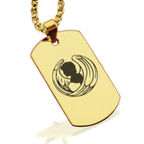 Stainless Steel Virgo Zodiac (Maiden) Dog Tag Pendant - Comfort Zone Studios