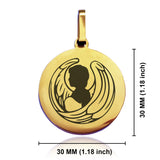 Stainless Steel Virgo Zodiac (Maiden) Round Medallion Keychain