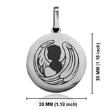 Stainless Steel Virgo Zodiac (Maiden) Round Medallion Keychain