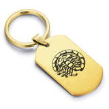 Stainless Steel Scorpio Zodiac (Scorpion) Dog Tag Keychain - Comfort Zone Studios