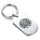 Stainless Steel Scorpio Zodiac (Scorpion) Dog Tag Keychain - Comfort Zone Studios