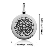 Stainless Steel Scorpio Zodiac (Scorpion) Round Medallion Pendant