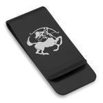 Stainless Steel Sagittarius Zodiac (Centaur Archer) Classic Slim Money Clip