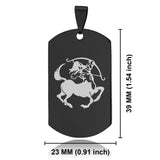 Stainless Steel Sagittarius Zodiac (Centaur Archer) Dog Tag Pendant - Comfort Zone Studios