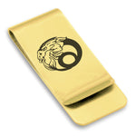 Stainless Steel Capricorn Zodiac (Sea Goat) Classic Slim Money Clip