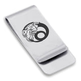 Stainless Steel Capricorn Zodiac (Sea Goat) Classic Slim Money Clip