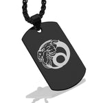 Stainless Steel Capricorn Zodiac (Sea Goat) Dog Tag Pendant - Comfort Zone Studios