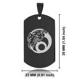 Stainless Steel Capricorn Zodiac (Sea Goat) Dog Tag Keychain - Comfort Zone Studios