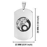 Stainless Steel Capricorn Zodiac (Sea Goat) Dog Tag Keychain - Comfort Zone Studios