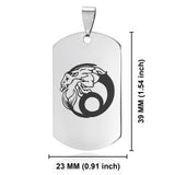 Stainless Steel Capricorn Zodiac (Sea Goat) Dog Tag Pendant - Comfort Zone Studios