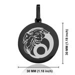 Stainless Steel Capricorn Zodiac (Sea Goat) Round Medallion Keychain